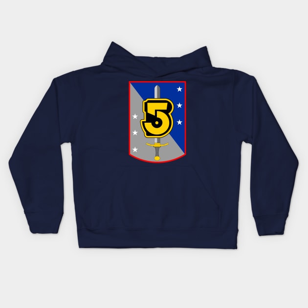 Army of Light Sword and Shield Emblem Kids Hoodie by Meta Cortex